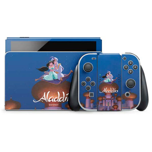 Disney Aladdin and Jasmine Magic Carpet Nintendo Switch OLED (2021) Skin